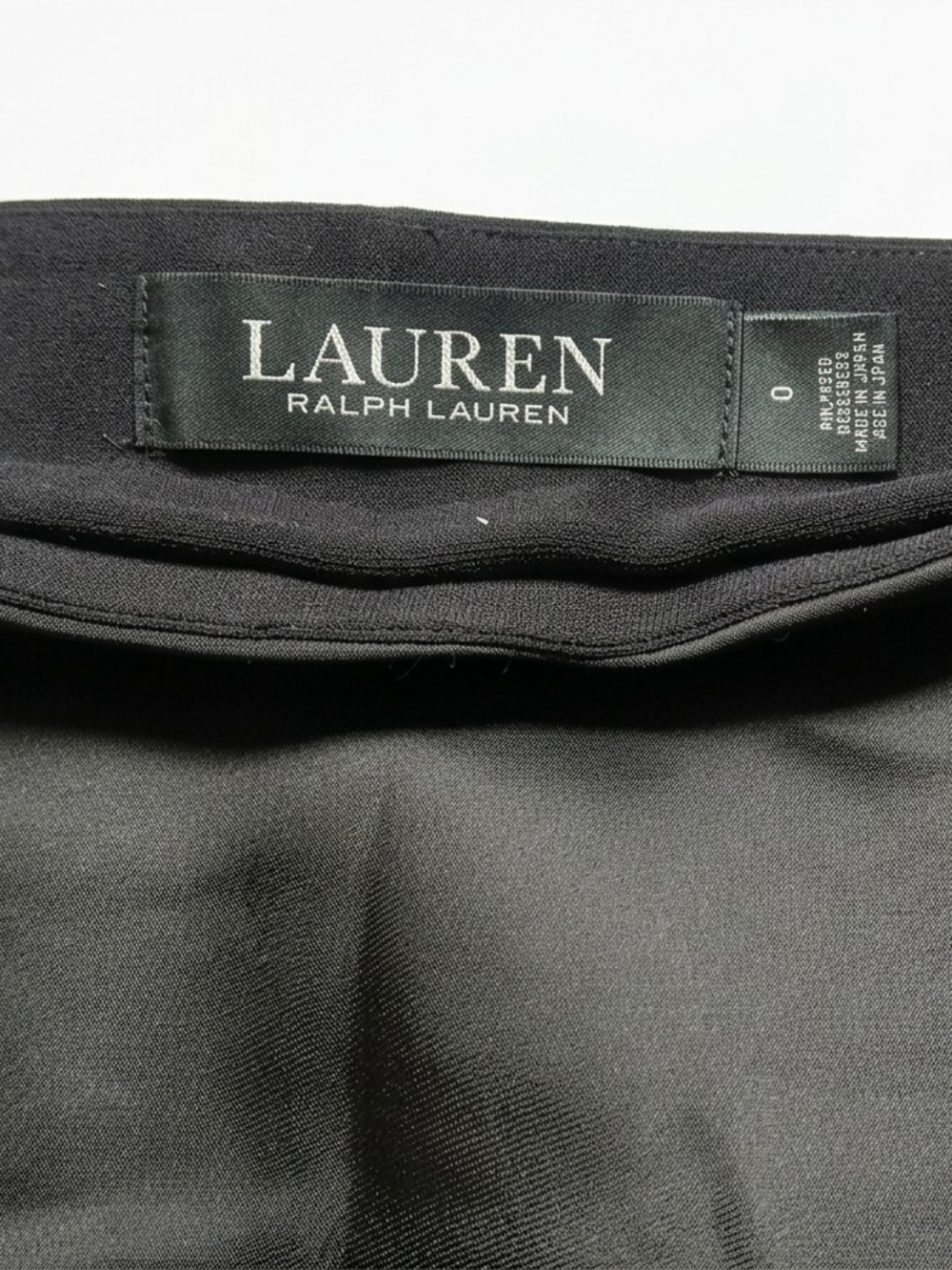 Ralph Lauren Black Satin A-Line Skirt - Picture 2 of 2